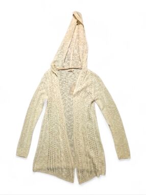HEM & THREAD hooded Open Front Cardigan Size Medium